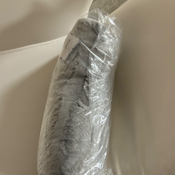 Sonoma Lavender Spa Bolster Roll Platinum Angora Grey Gray Silver Heatable NEW - Picture 6 of 16